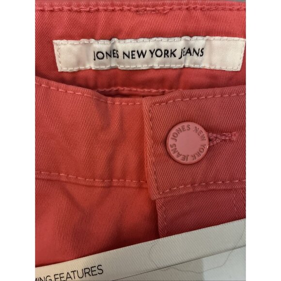 Jones New York Womens 6P Soho Ankle Jeans Coral Red Stretch Casual Petite - Picture 5 of 7